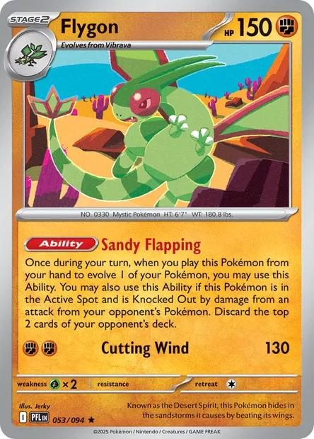 Flygon, Pokémon card PFL 053 — Phantasmal Flames set