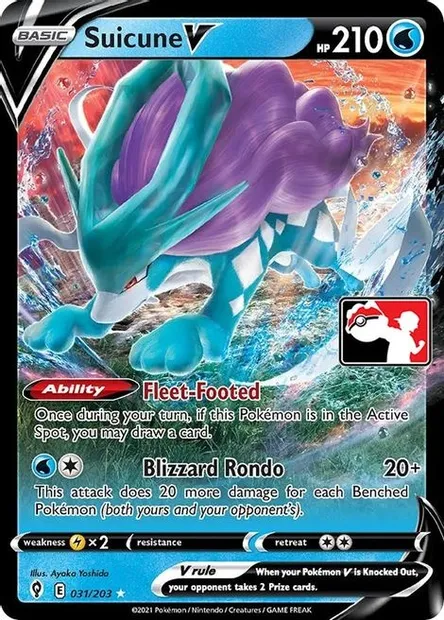Suicune V, Pokémon card PPS 031 — Play! Pokémon Prize Pack Series set