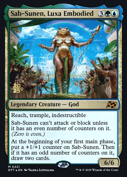 Sab-Sunen, Luxa Embodied, Magic card PDFT 221s — Aetherdrift Promos set