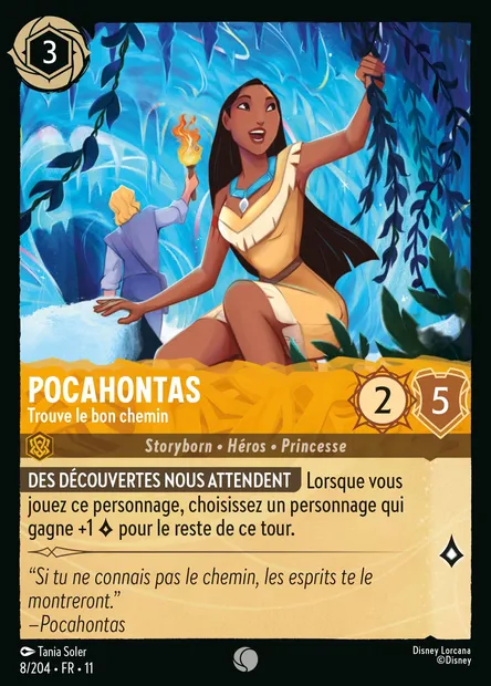 Pocahontas - Trouve le bon chemin, carte Disney Lorcana CH11-008 — extension Givresort