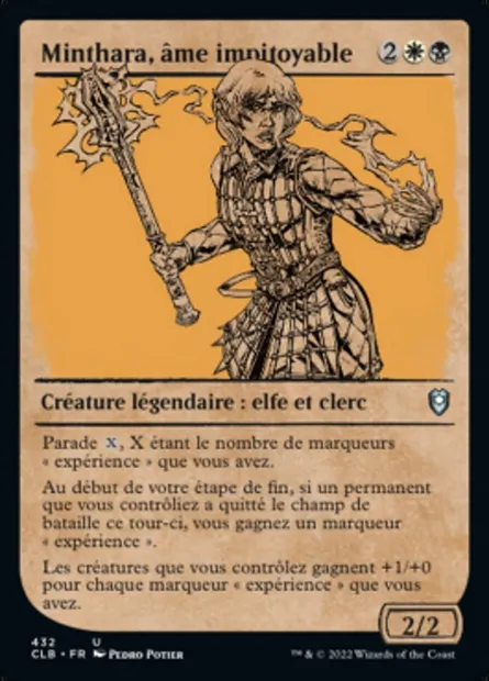 Minthara, âme impitoyable, carte Magic CLB 432 — extension Commander Légendes : la bataille de la Porte de Baldur