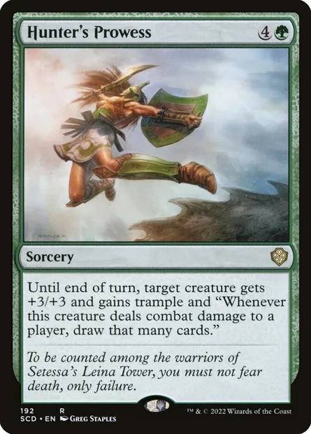 Hunter's Prowess, Magic card SCD 192 — Starter Commander Decks set
