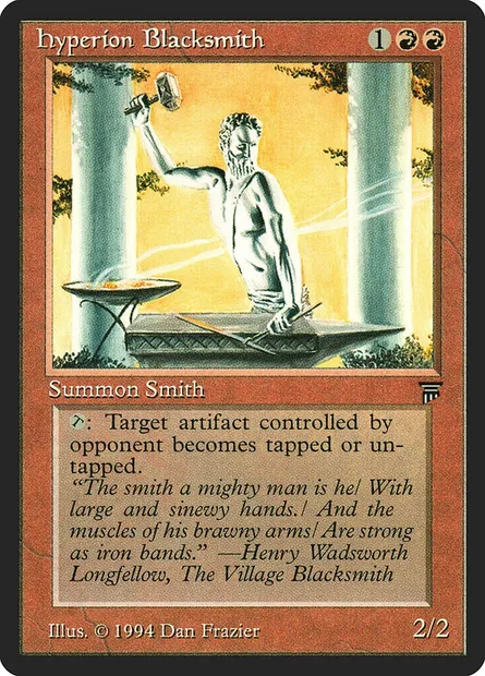 Hyperion Blacksmith, Magic card LEG 152 — Legends set