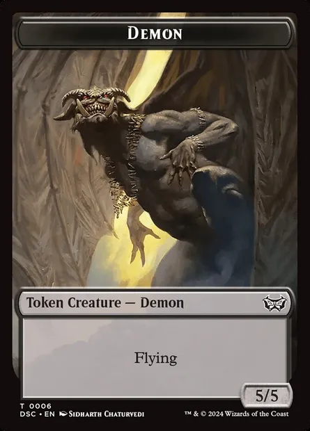 Demon, Magic card TDSC 6 — Duskmourn Commander Tokens set