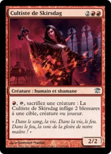 Cultiste de Skirsdag, carte Magic ISD 163 — extension Innistrad