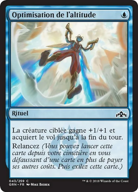 Optimisation de l'altitude, carte Magic GRN 43 — extension Les Guildes de Ravnica