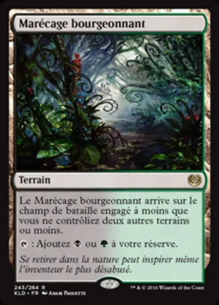 Marécage bourgeonnant, carte Magic KLD 243 — extension Kaladesh