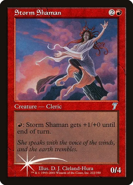 Storm Shaman, Magic card 7ED 222★ — Seventh Edition set