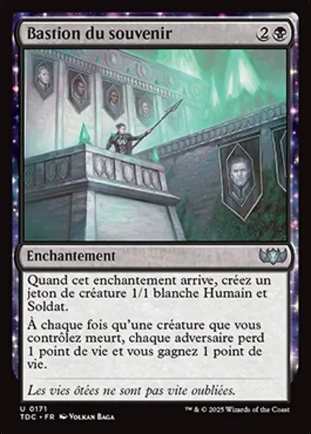 Bastion du souvenir, carte Magic TDC 171 — extension Tarkir: Dragonstorm Commander