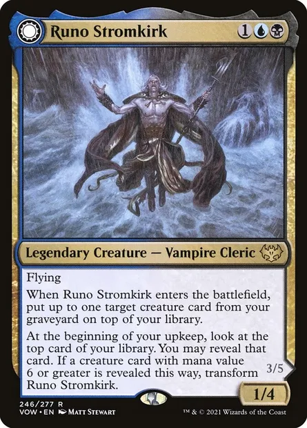 Runo Stromkirk // Krothuss, Lord of the Deep, Magic card VOW 246 — Innistrad: Crimson Vow set