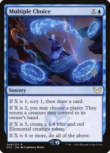Multiple Choice, Magic card PSTX 48p — Strixhaven: School of Mages Promos set