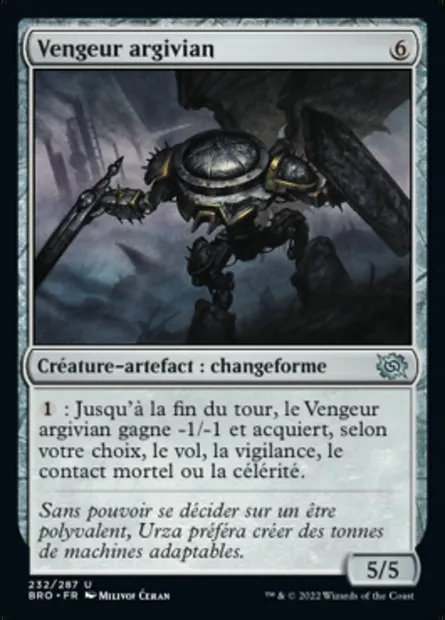Vengeur argivian, carte Magic BRO 232 — extension La Guerre Fratricide