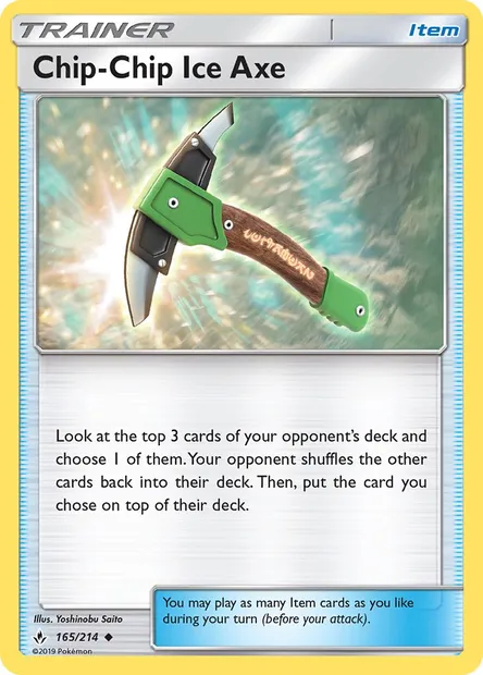 Chip-Chip Ice Axe, Pokémon card UNB 165 — Unbroken Bonds set