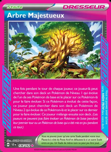 Arbre Majestueux, carte Pokémon SCR 136 — extension Couronne Stellaire