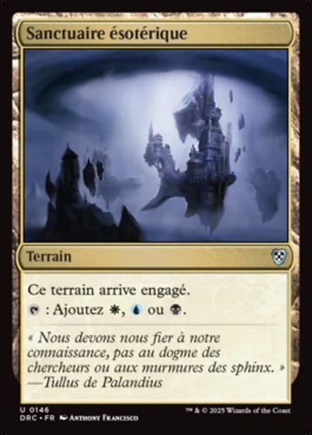Sanctuaire ésotérique, carte Magic DRC 146 — extension Aetherdrift Commander