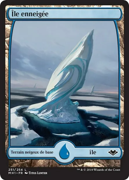 Île enneigée, carte Magic MH1 251 — extension Horizons du Modern