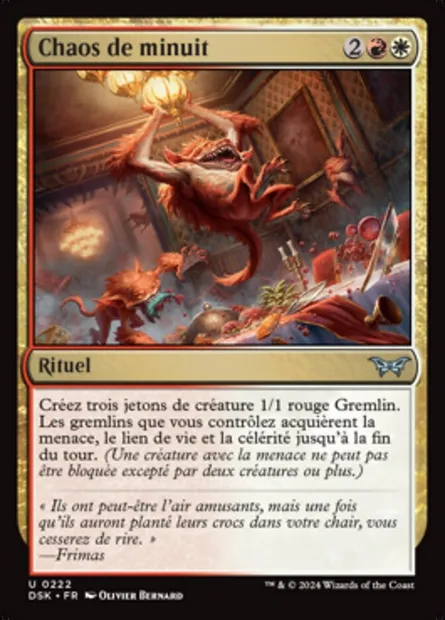 Chaos de minuit, carte Magic DSK 222 — extension Duskmourn: House of Horror
