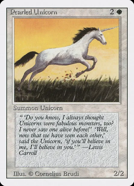 Pearled Unicorn, Magic card 3ED 30 — Revised Edition set