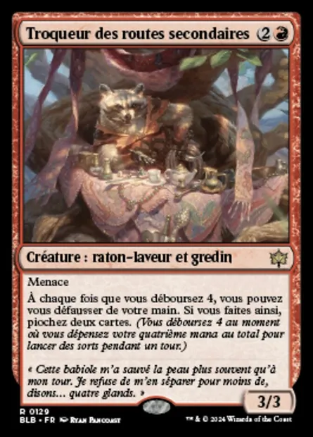Troqueur des routes secondaires, carte Magic BLB 129 — extension Bloomburrow