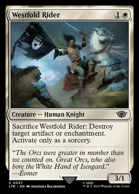 Westfold Rider, Magic card LTR 37 — The Lord of the Rings: Tales of Middle-earth set