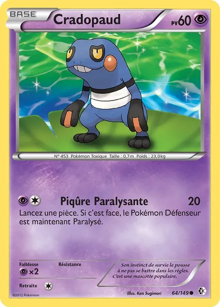 Cradopaud, carte Pokémon BCR 64 — extension Frontières Franchies
