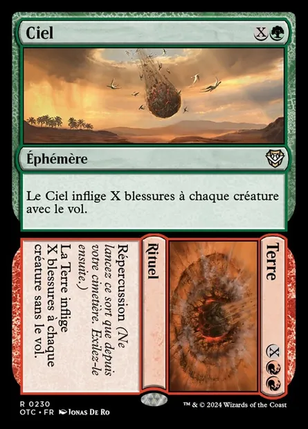 Ciel // Terre // Ciel // Terre, carte Magic OTC 230 — extension Outlaws of Thunder Junction Commander