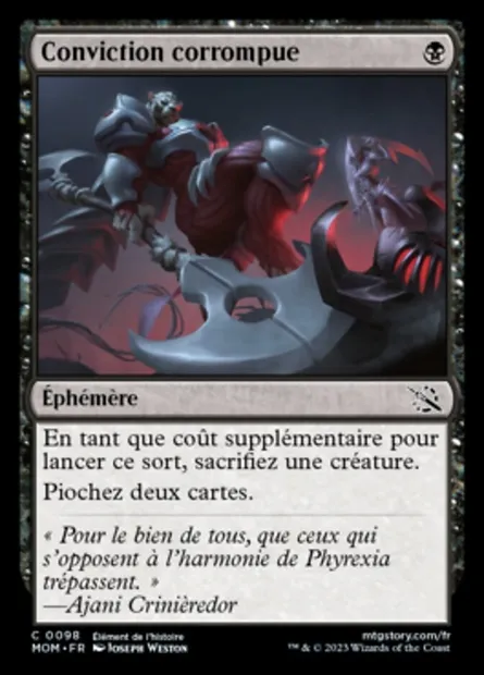 Conviction corrompue, carte Magic MOM 98 — extension L'invasion des machines