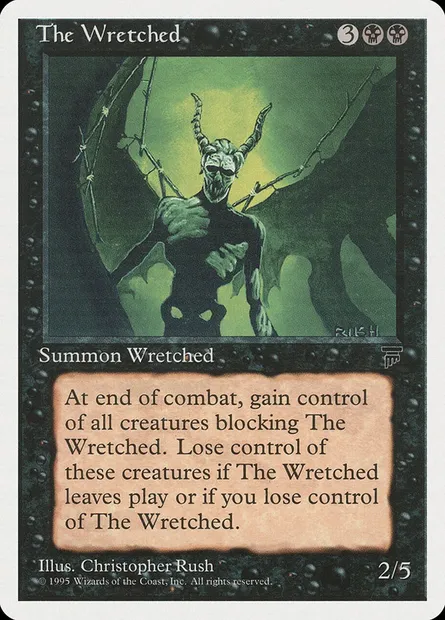 Le misérable, carte Magic CHR 39 — extension Chronicles