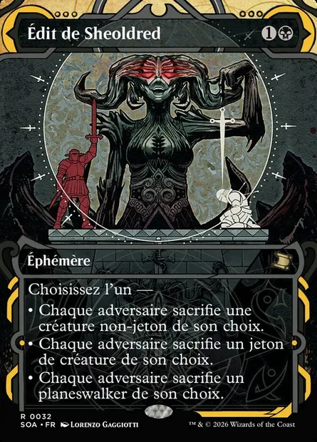Édit de Sheoldred, carte Magic SOA 32 — extension Secrets of Strixhaven Mystical Archive