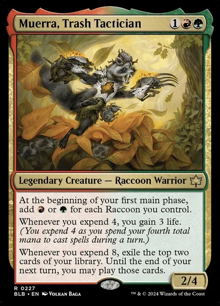 Muerra, Trash Tactician, Magic card BLB 227 — Bloomburrow set