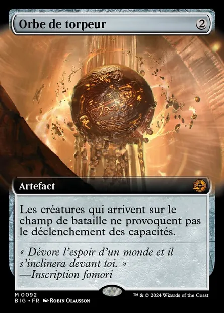 Orbe de torpeur, carte Magic BIG 92 — extension The Big Score