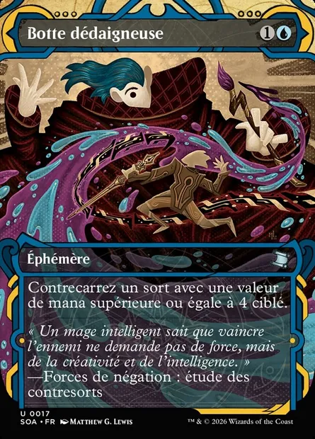 Botte dédaigneuse, carte Magic SOA 17 — extension Secrets of Strixhaven Mystical Archive