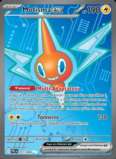 Motisma-ex, carte Pokémon PFL 111 — extension Flammes Fantasmagoriques