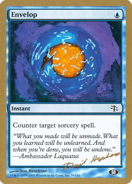 Enveloppement, carte Magic WC03 dh39sb — extension World Championship Decks 2003