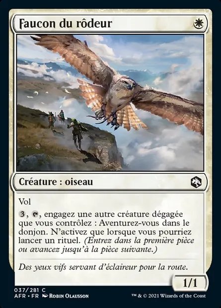 Faucon du rôdeur, carte Magic AFR 37 — extension Forgotten Realms: Aventures dans les Royaumes Oubliés