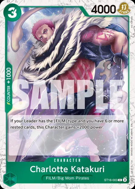 Charlotte Katakuri, One Piece card ST16-003 — Green Uta set