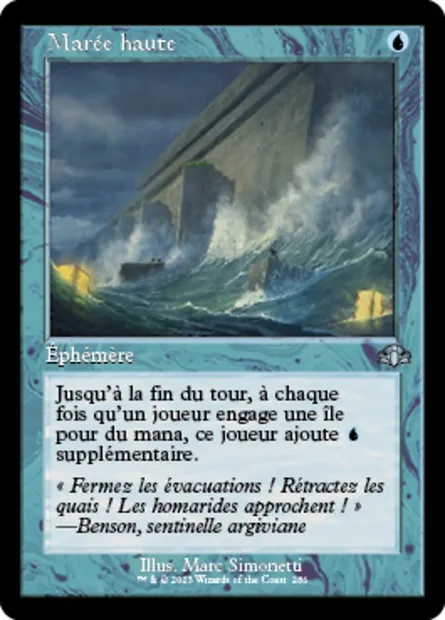Marée haute, carte Magic DMR 286 — extension Dominaria Remastered