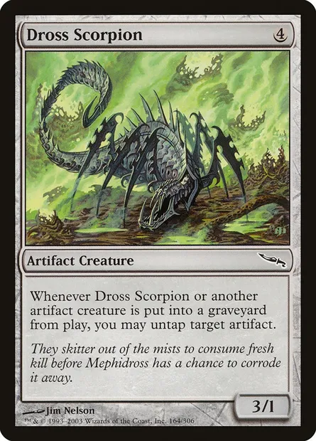 Scorpion de Mephidross, carte Magic MRD 164 — extension Mirrodin