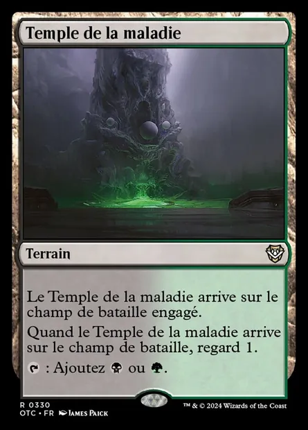 Temple de la maladie, carte Magic OTC 330 — extension Outlaws of Thunder Junction Commander
