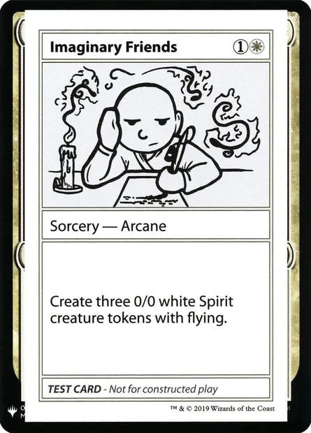 Imaginary Friends, Magic card CMB1 7 — Mystery Booster Playtest Cards 2019 set