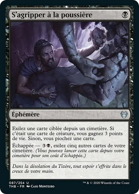 S'agripper à la poussière, carte Magic THB 87 — extension Theros Beyond Death