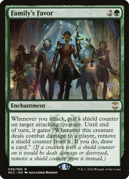 Family's Favor, Magic card PNCC 59p — New Capenna Commander Promos set