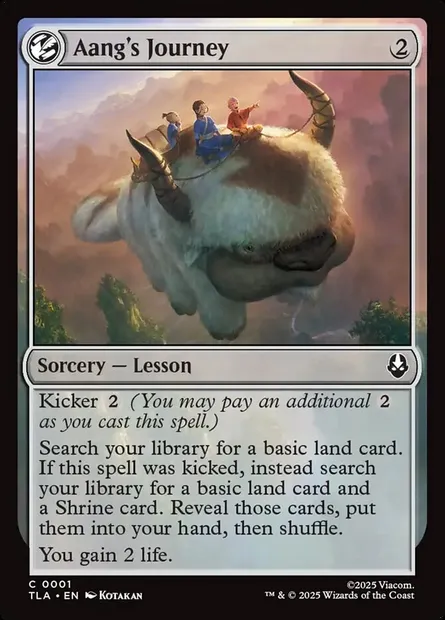 Aang's Journey, Magic card TLA 1 — Avatar: The Last Airbender set