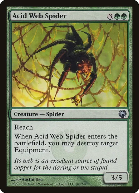 Acid Web Spider, Magic card SOM 108 — Scars of Mirrodin set