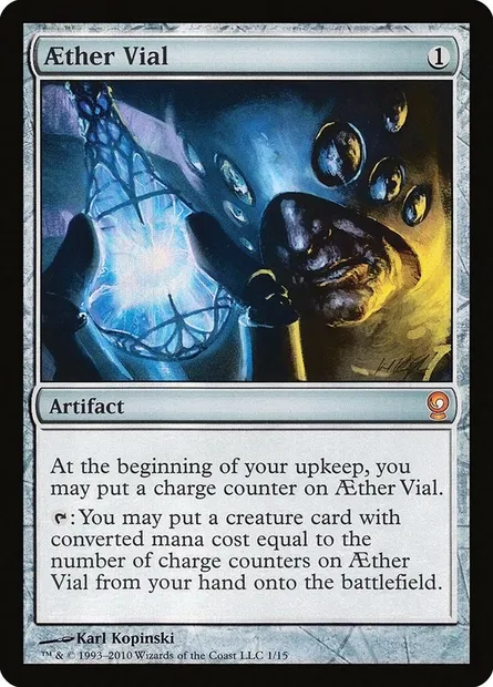Fiole d'Éther, carte Magic V10 1 — extension From the Vault: Relics