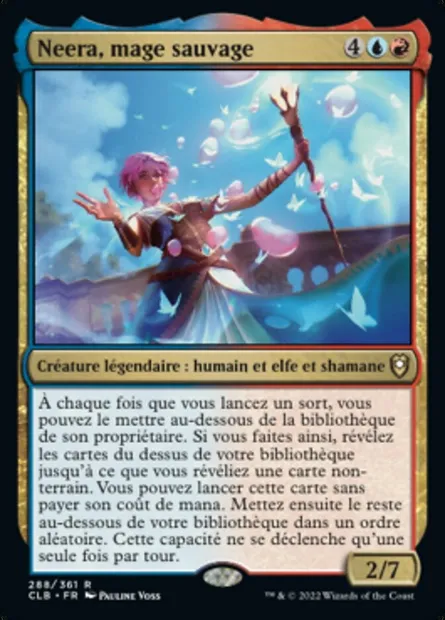 Neera, mage sauvage, carte Magic CLB 288 — extension Commander Légendes : la bataille de la Porte de Baldur