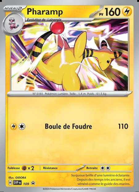 Pharamp, carte Pokémon PR-SV 109 — extension SVP Black Star Promos