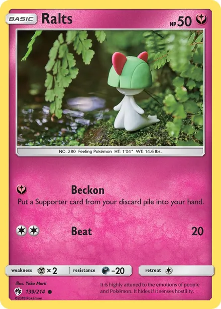 Ralts, Pokémon card LOT 139 — Lost Thunder set