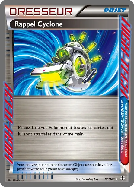 Rappel Cyclone, carte Pokémon PLB 95 — extension Explosion Plasma