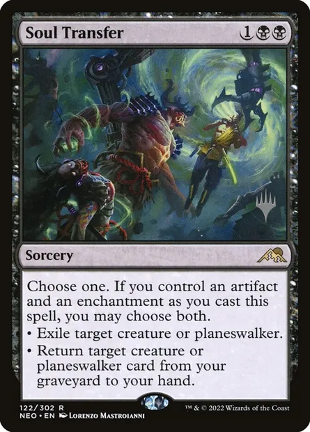 Soul Transfer, Magic card PNEO 122p — Kamigawa: Neon Dynasty Promos set